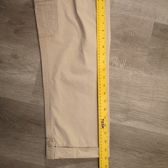 Eddie Bauer Ladies Size 8 Beige Slightly Curvy Crop Pants - Picture 5 of 5